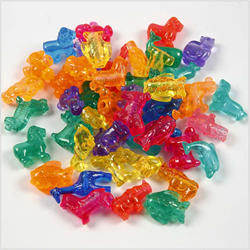 Creativ Company CC Kunststoffperlen Figuren 25 mm Multi 55 gr