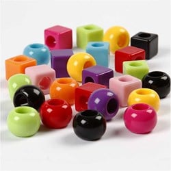 Creativ Company CC Kunststoffperlen Mix 11 mm Multi 60 Stück