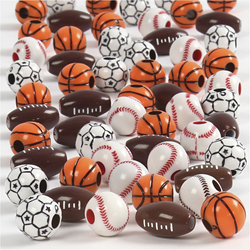 Creativ Company CC Kunststoffperlen Sport 11-15 mm Multi 45 gr