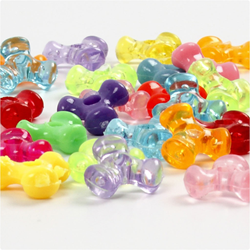 Creativ Company CC Kunststoffperlen Tri-Beads 10 mm Multi 200 Stück