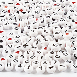 Creativ Company Buchstabenperlen Kunststoff 7 mm weiß 200 g Alphabet