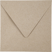Creativ Company Umschläge Recyclingpapier 50 Stück 16x16cm braun