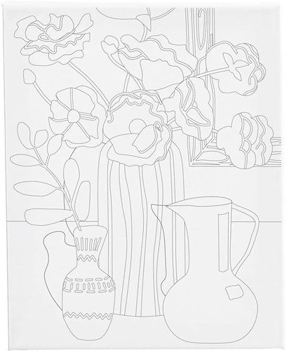 Creativ Company Mal-Canvas Blumen 24x30 cm - kreatives Spielzeug