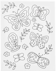 Creativ Company Mal-Canvas Schmetterlinge 24x30 cm Bastelset Kunst
