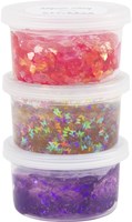 Creativ Company Modelliermasse Sequin Clay lila rosa 3x60g Basteln