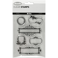 Creativ Company Silikonstempel Rahmen Ornamente 15,5 cm Bastelset