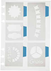 Creativ Company Schablone große Motive Bullet Journal 12,5x17,5 cm