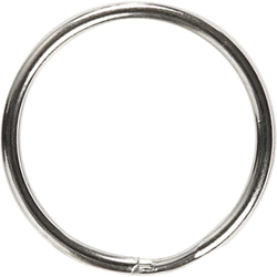 Creativ Company Schlüsselanhänger Ring Silber 25 mm - 8 Stück Set