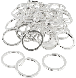 Creativ Company Schlüsselring 28 mm versilbert 50 Stück Schlüsselanhänger