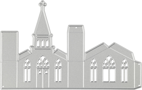 Creativ Company CC-Schneideschablone 3D-Kirche 13,5 cm