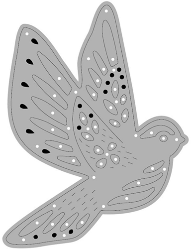 Creativ Company CC-Schneideschablone Vogel 5,1 x 6,8 cm