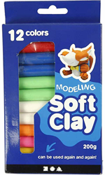 Creativ Company Knete Set Modelliermasse 200g Multicolor 12 Stück Spielzeug
