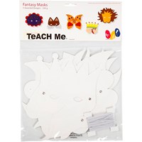 Creativ Company Fantasy Masken weiß Bastelset Karton 5 Stück