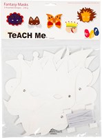 Creativ Company Fantasy Masken weiß Bastelset Karton 5 Stück