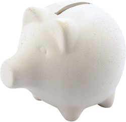 Creativ Company Spardose Schwein Terrakotta weiß 9x11 cm Set 10 Stück