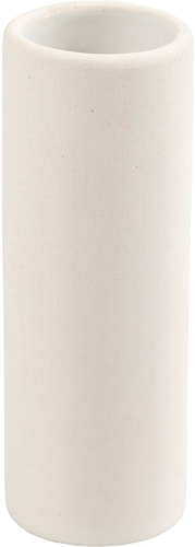 Creativ Company Vase Terrakotta Zylinder weiß 11x4 cm Dekoration
