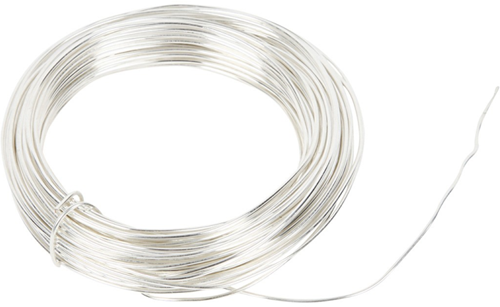 Creativ Company Metalldraht Silber 1 mm 4 Meter Schmuck basteln