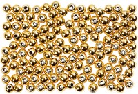 Creativ Company Perlen gold 150 Stück - Kunststoffperlen Wachsoptik