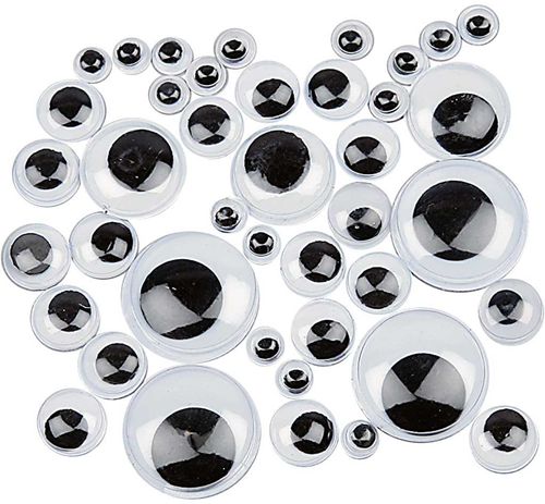 Creativ Company CC Selbstklebende Wackelaugen 1100 Stück d: 4-20 mm