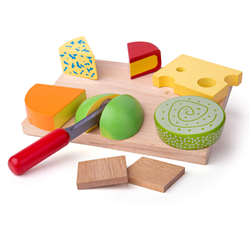 BigJigs Holz-Käsebrett - Spielset 11-teilig für Kinder