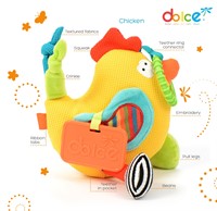 Dolce Toys Spielzeug Klassisches Aktivitäts-Kuscheltier Huhn Henny - 26 cm-3