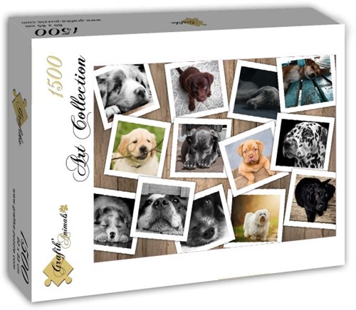 Grafika Puzzle Hunde - 1500 Teile Collage Tiere Jigsaw-2