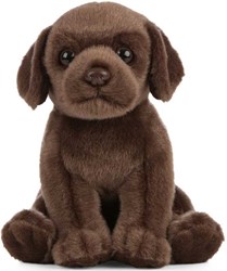 Living Nature Kuscheltier Chocolate Labrador Welpe 16cm Plüschhund