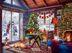 Castorland Puzzle Weihnachts Cottage - 2000 Teile Legespiel Multicolor