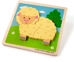 Bigjigs Chunky Lift Out Schaf Puzzle