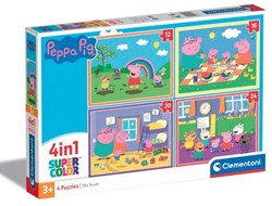 Clementoni Peppa Pig Puzzle 4-in-1 - Kinderspielzeug Puzzle-Set