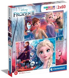 Clementoni Frozen 2 Puzzle - 2 Stück - 60 Teile - Karton