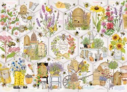 Cobble Hill Puzzle Busy as a Bee - 500 Teile Kunst Blumen