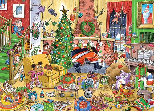 Cobble Hill Catching Santa - Family Puzzle (Different Pieces Sizes) - 350 Teile
