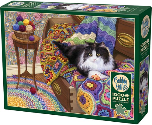 Cobble Hill Puzzle Comfy Cat 1000 Teile Tiere Puzzle-2