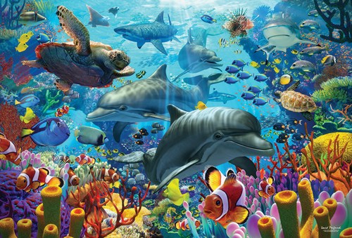 Cobble Hill Puzzle Coral Sea - 2000 Teile Unterwasserwelt Jigsaw