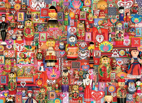 Cobble Hill Puzzle Dollies 1000 Teile - bunte Puzzlespaß