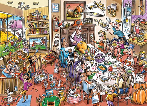 Cobble Hill Puzzle DoodleTown Thanksgiving Togetherness 1000 Teile