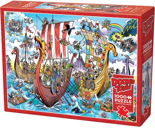 Cobble Hill Puzzle 1000 Teile - Wikinger Abenteuer Jigsaw Puzzle-2