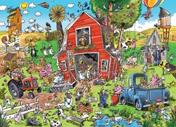 Cobble Hill Puzzle Tiere Familie - 350 Teile Puzzle für die Familie