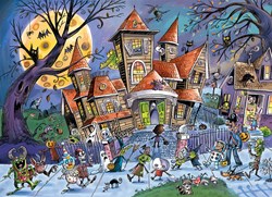 Cobble Hill Puzzle Haunted House - 350 Teile Halloween Puzzle