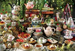 Cobble Hill Puzzle Mad Hatter's Tea Party - 2000 Teile Alice Wonderland
