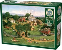 Cobble Hill Puzzle Picnic by the Bridge - 1000 Teile Landschaftsspiel-2
