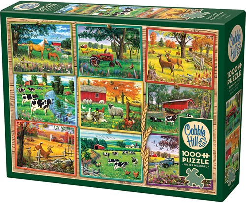 Cobble Hill Puzzle Bauernhof-Postkarten - 1000 Teile Puzzle Spiel-2