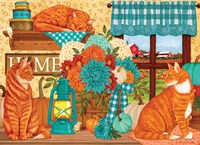 Cobble Hill Puzzle Katzen Pumpkin Patch - 500 Teile Puzzle Spaß