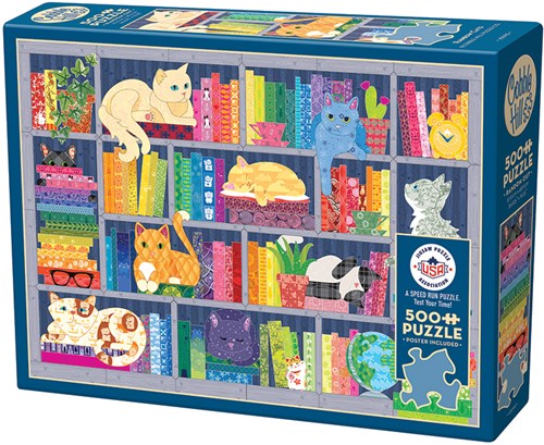 Cobble Hill Puzzle Katzen - 500 Teile buntes Puzzlespaß für Katzenfans-2