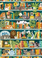 Cobble Hill Puzzle Katzen Bücherregal 1000 Teile Jigsaw Puzzle