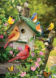 Cobble Hill Puzzle Sommer Vogelhaus - 500 XXL Teile Karton