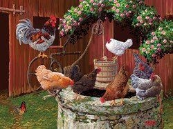Cobble Hill Puzzle Tiere XXL Teile The Chickens are Well 275 Teile