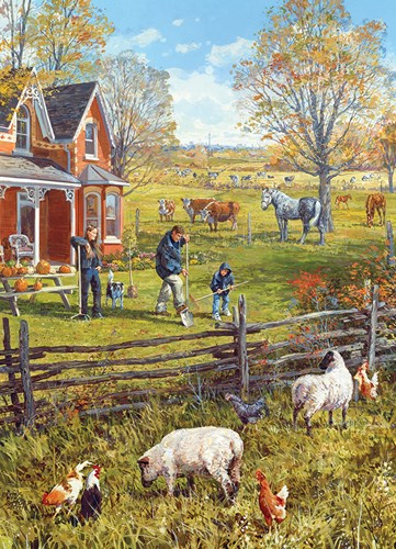 Cobble Hill Puzzle - XXL Pieces Young Family Farm 500 Teile Erwachsene