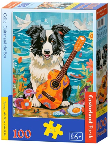 Castorland Puzzle Collie Meer Gitarre 100 Teile Kinderpuzzle-2